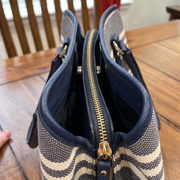 Kate Spade Handbag. Blue and off white stripe, excellent condition! - Picture 13 of 14